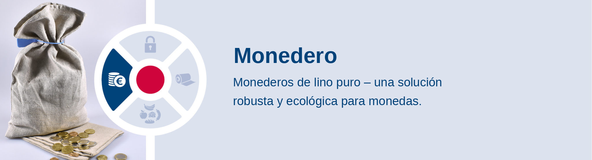 Monedero. Monederos de lino puro – una solución robusta y ecológica para monedas.