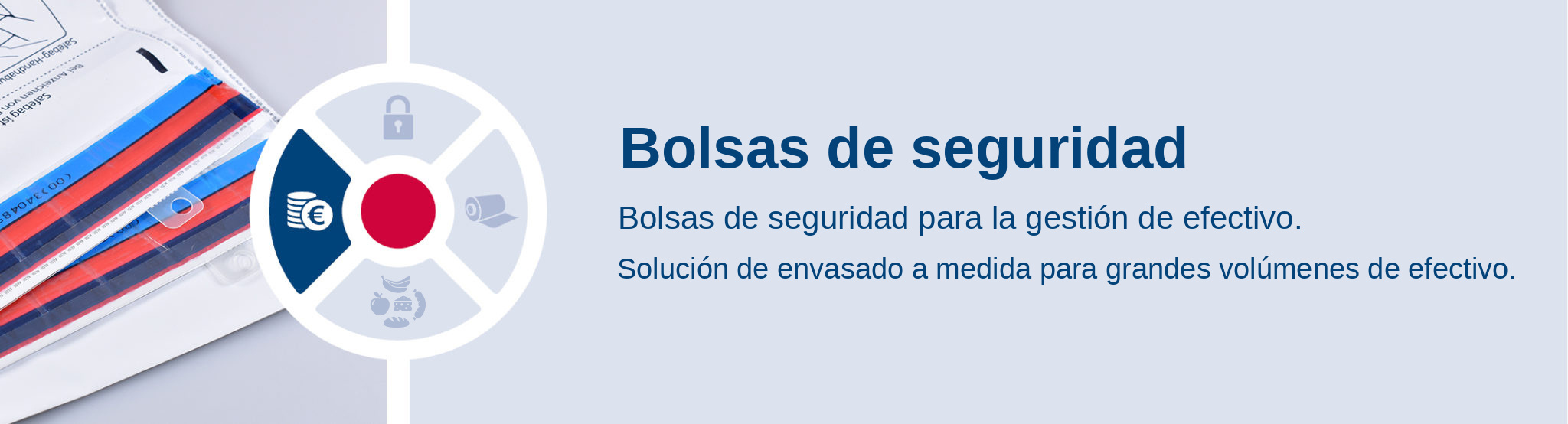 Bolsas de seguridad. Bolsas de seguridad para la gestión de efectivo.