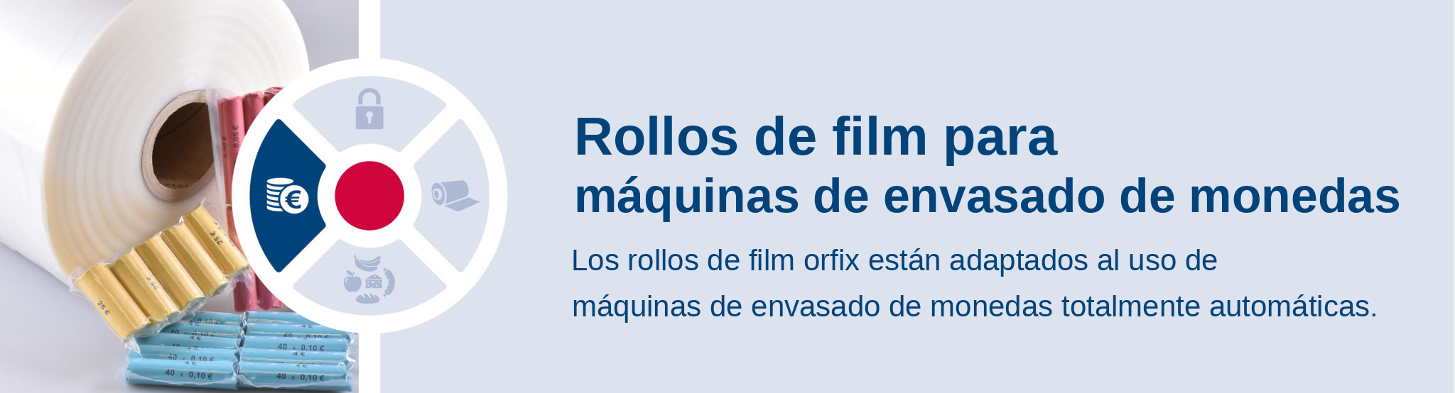 Rollos de film para máquinas de envasado de monedas