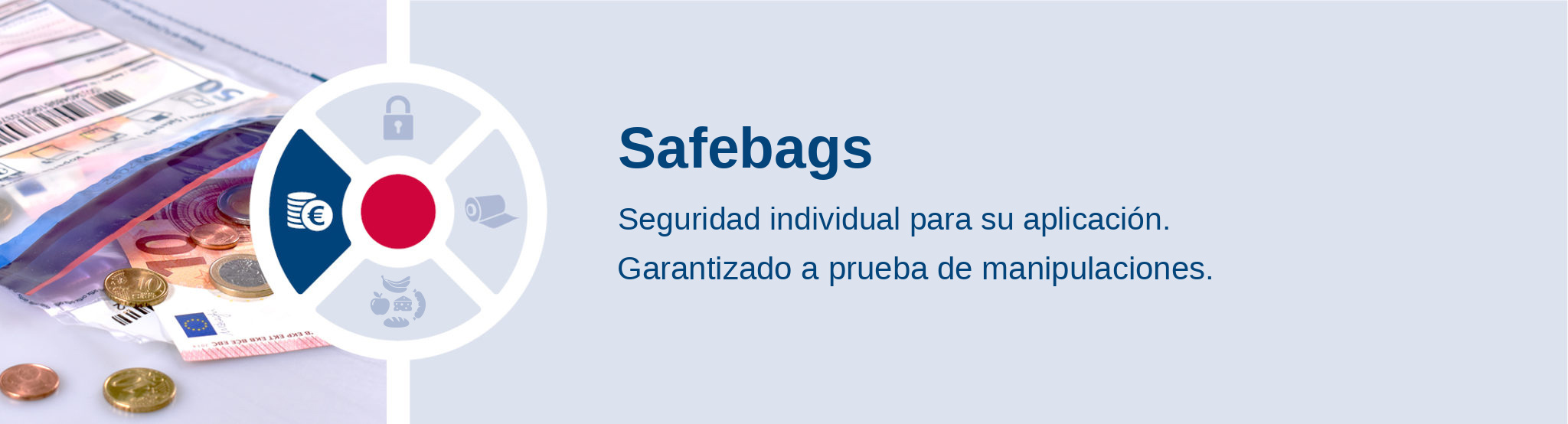 Safebags. Seguridad individual para su aplicación. Con garantía de inviolabilidad.
