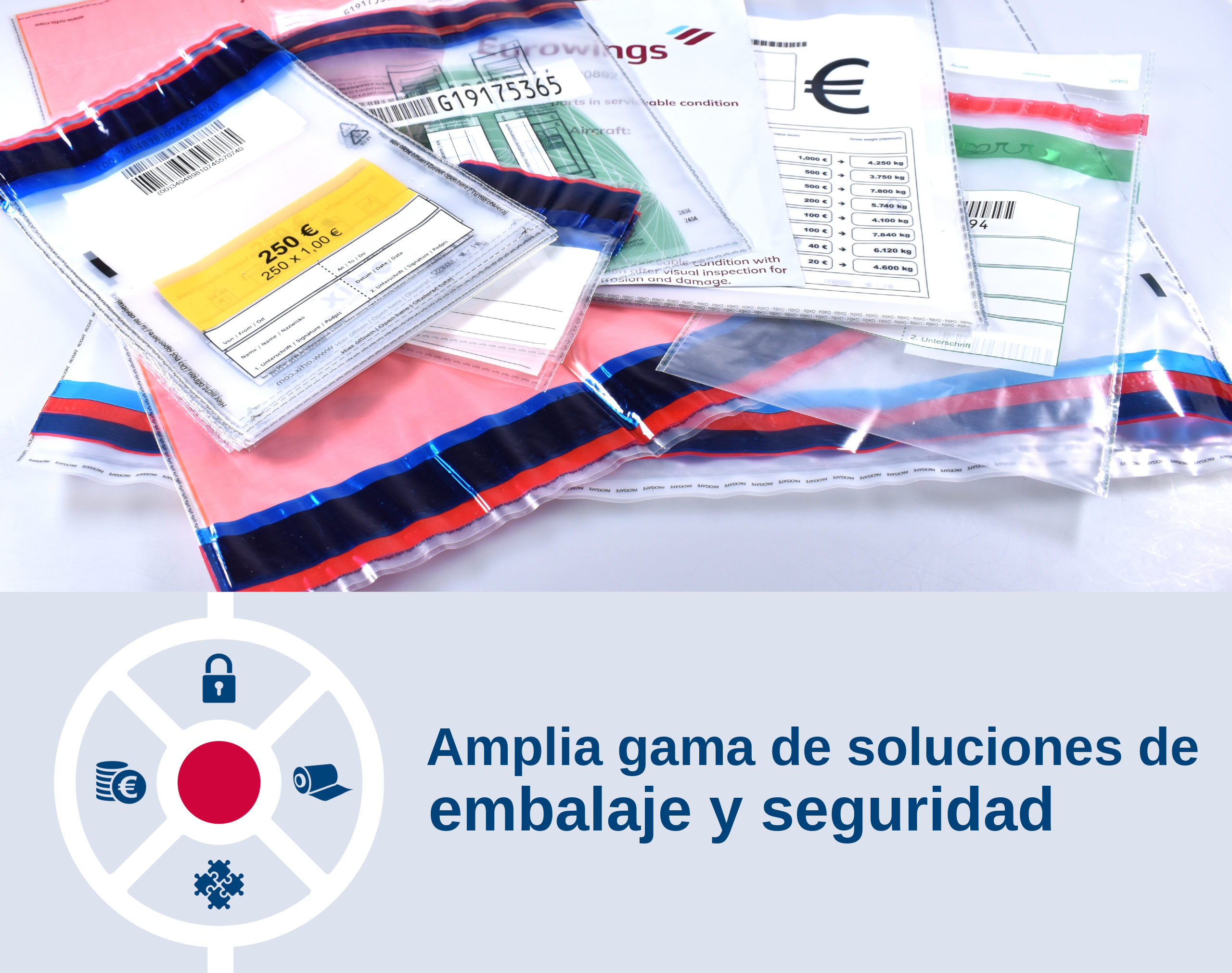 Amplia gama de soluciones de embalaje y seguridad