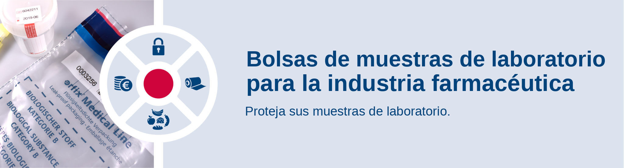 Bolsas de muestras de laboratorio para la industria farmacéutica. Proteja sus muestras de laboratorio.
