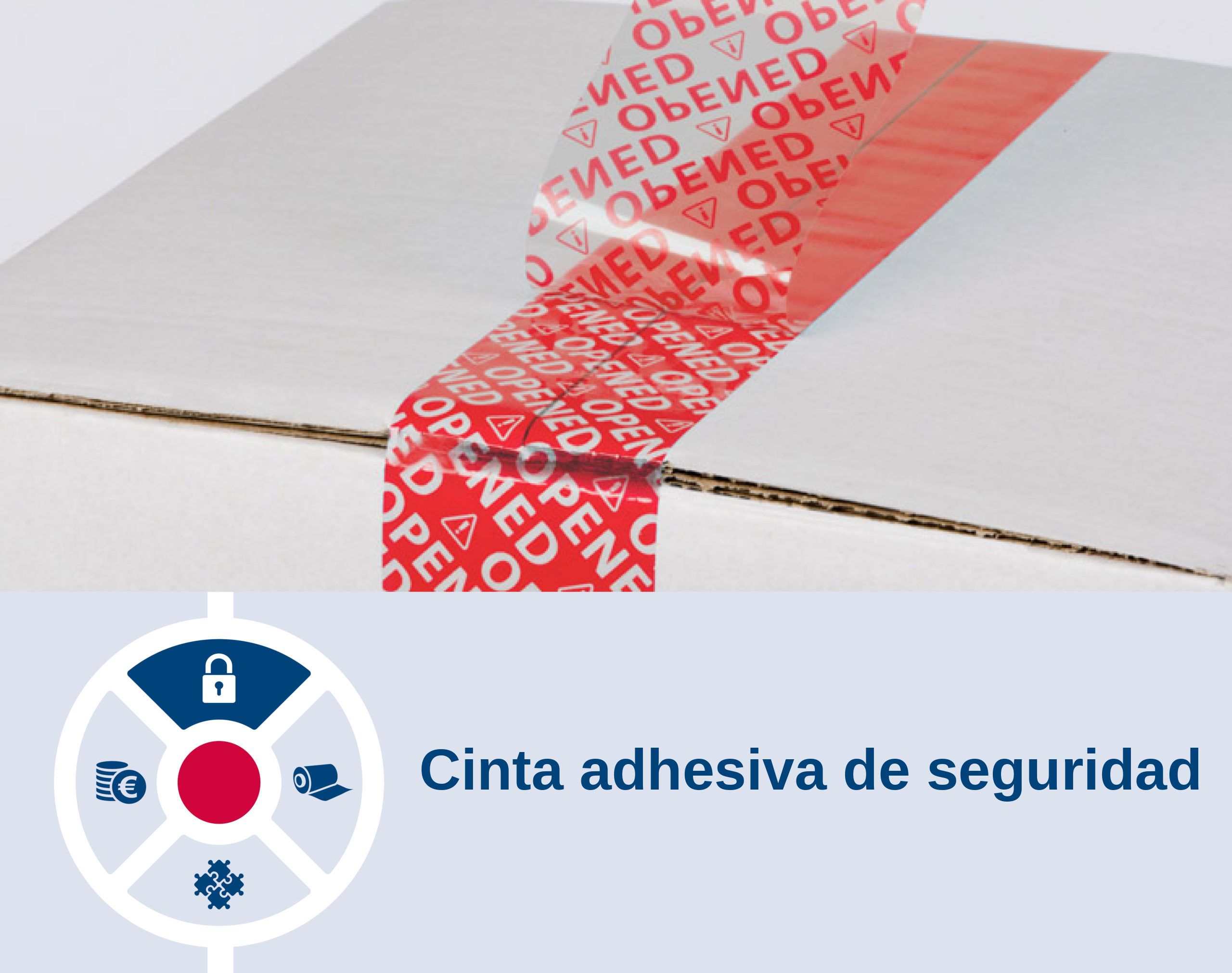 Cinta adhesiva de seguridad